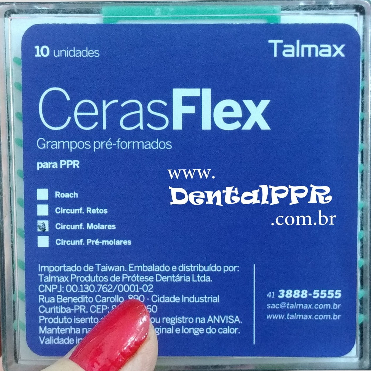 CERA GRAMPO PRÉ FORMADO   CIRCUNFERENCIAL MOLAR -CIRCUNFERENCIAL  RETO - ROACH (T)  10 PÇS - TALMAX