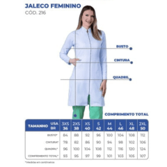 JALECO FEMININO GOLA MANGA SUPER ACTION (COD 216) 