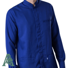 jaleco masculino manga longa gola padre com botões do punho (cod. 633)